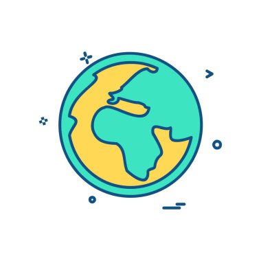 Küre simge tasarlamak vektör