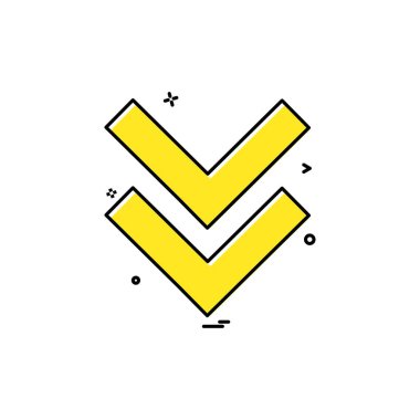 Ok simgesi tasarım vektörü