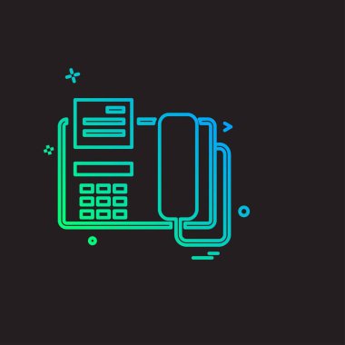 Telefon simgesi tasarım vektörü 