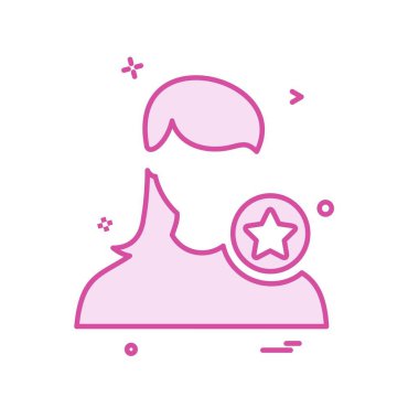 Kadın avatar simge tasarlamak vektör