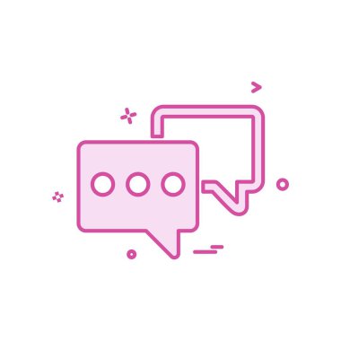 Sohbet simgesi tasarım vektörü