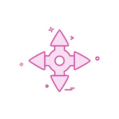 Ok simgesi tasarım vektörü