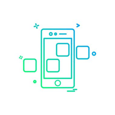 Akıllı telefon simge tasarlamak vektör 