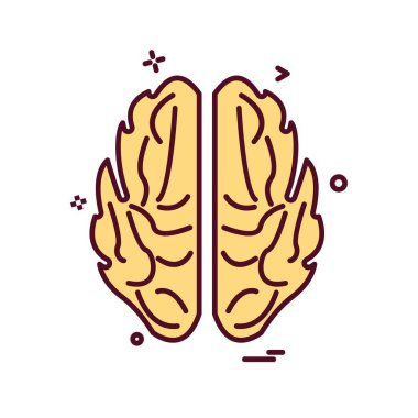 Beyin simge tasarlamak vektör