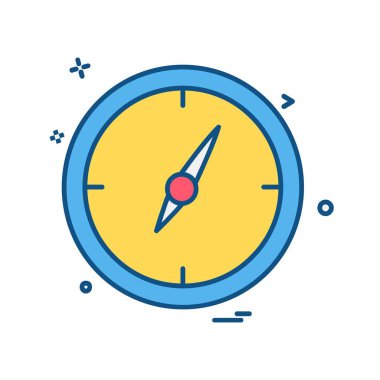 Saat simgesi tasarım vektörü