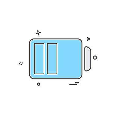 Batarya simgesi tasarım vektörü