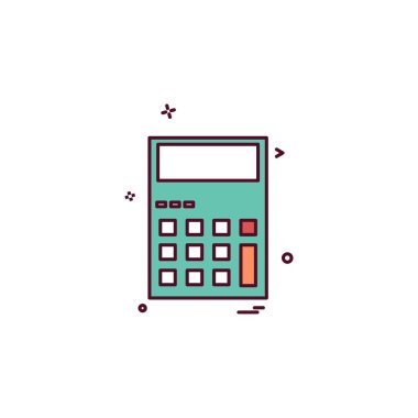 Hesap makinesi simgesi tasarım vektörü 