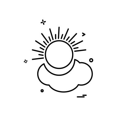 Güneş simgesi tasarım vektörü