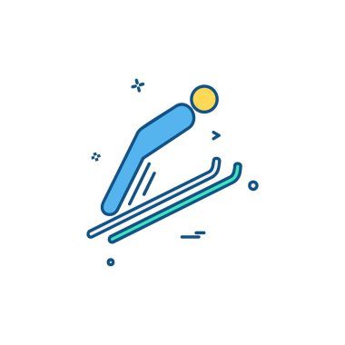 Kayak simge tasarlamak vektör 