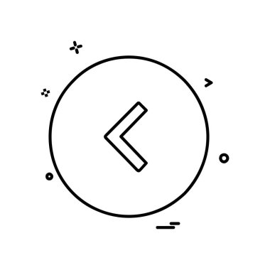 Sol ok simgesi tasarım vektörü