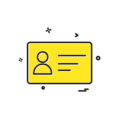 ID kart simgesi vektör illüstrasyonu 