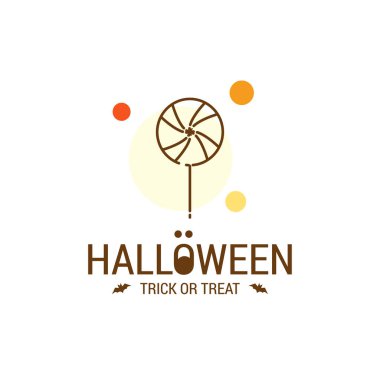 Tipografi ve beyaz arkaplanlı Mutlu Cadılar Bayramı tasarımı