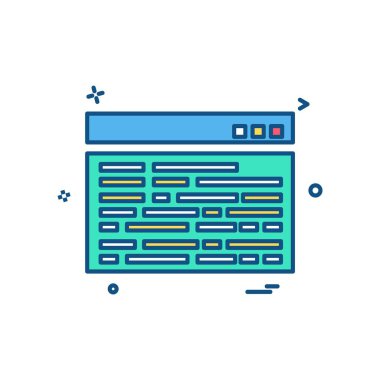 Web yerleşim simgesi tasarım vektörü