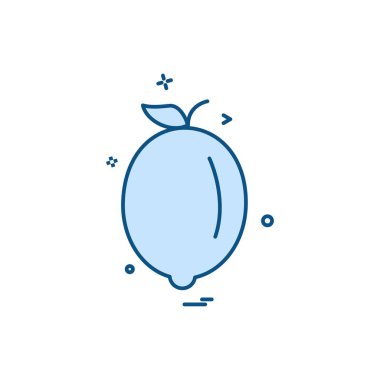 Meyve simgesi tasarım vektörü