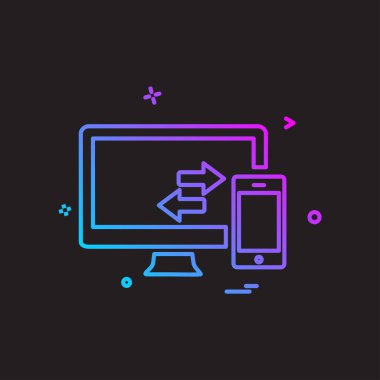 Bilgisayar simgesi tasarım vektörü