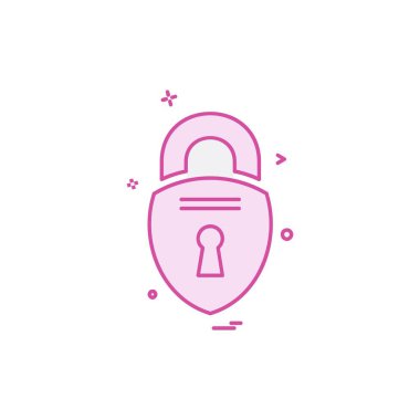 kilit düz simge vektör çizim 