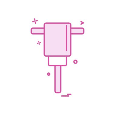 Hava çekiç simge vektör tasarımı 