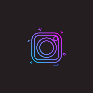 Instagram simge tasarım vektörü 