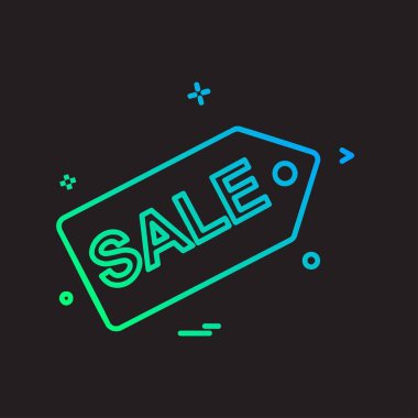 Satılık etiket simge tasarlamak vektör