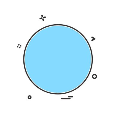 Daire simgesi tasarım, renkli vektör çizim