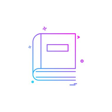 Kitapların simge tasarım vektörü