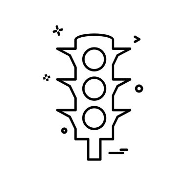 Trafik simgesi tasarım vektörü