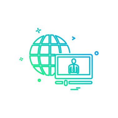 Küre simge tasarlamak vektör