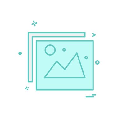 Görüntü simgesi tasarım, renkli vektör çizim