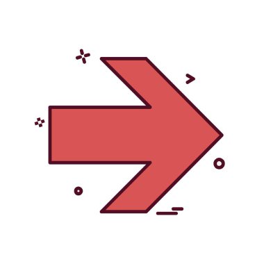 Sağ ok simge tasarlamak vektör