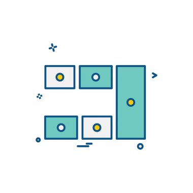 Ev mobilyası ikon tasarım vektörü 