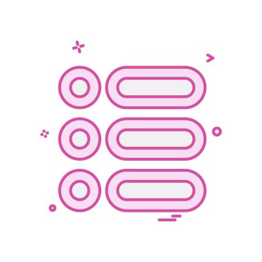 Menü simgesi tasarım, renkli vektör çizim