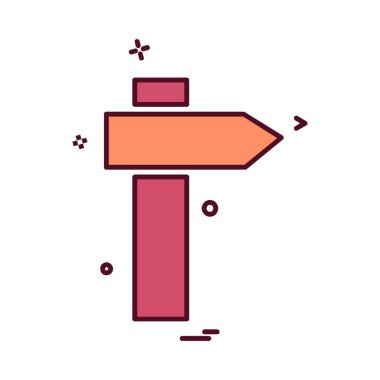 Yön ok simgesi tasarım vektörü 