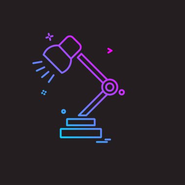 Masa lambası simge tasarlamak vektör 