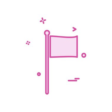 Bayrak simgesi tasarım vektörü