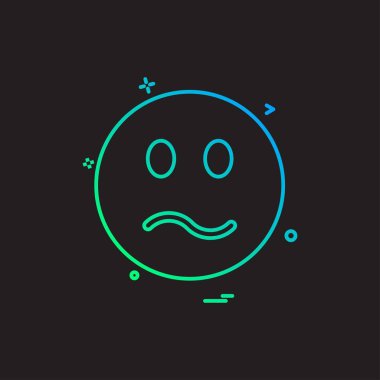 Emoji simgesi tasarım, renkli vektör çizim