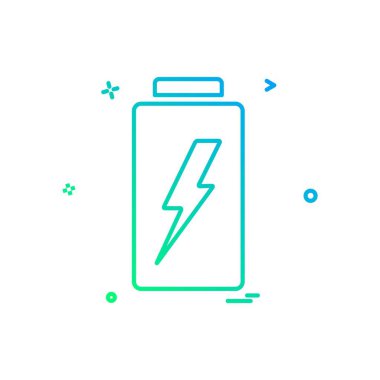 Batarya simgesi tasarım vektörü