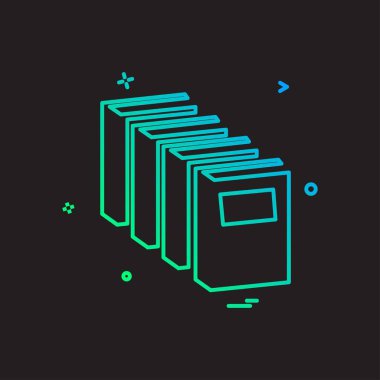 Kitapların simge tasarım vektörü