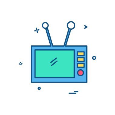 TV simgesi tasarım vektörü