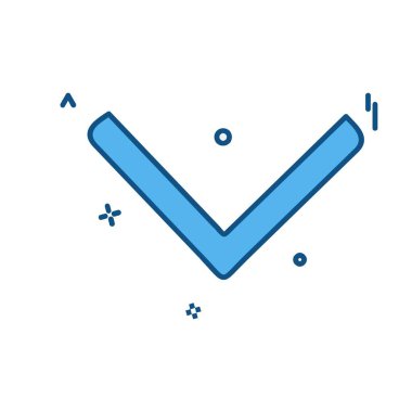 Aşağı ok simgesi tasarım vektörü