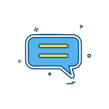 Sohbet simgesi tasarım vektörü