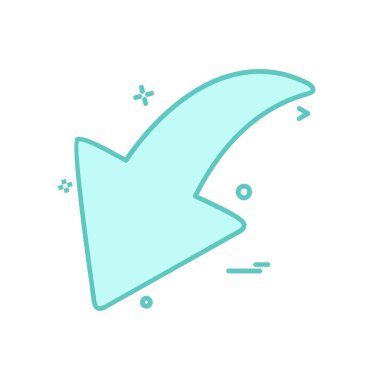 Aşağı ok simgesi tasarım vektörü