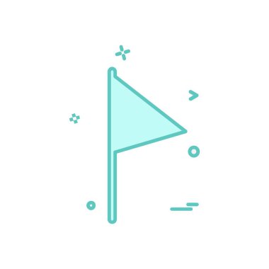 Bayrak simgesi tasarım vektörü