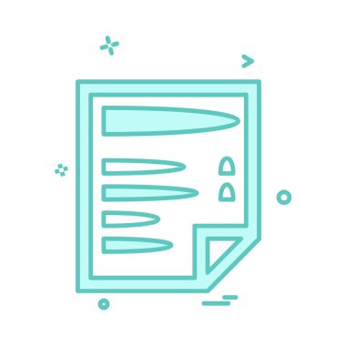 Belge simgesi tasarım vektörü 