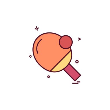 Tablo Tenisi simgesi tasarım vektörü