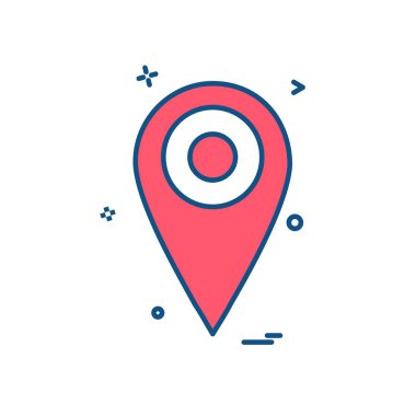 Gezinti simgesi tasarım, renkli vektör çizim