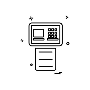 Yazıcı simgesi tasarım, vektör çizim