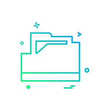 Klasör simge tasarlamak vektör