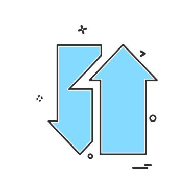 Ok simgesi tasarım vektörü