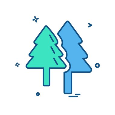 Noel ağacı simge tasarlamak vektör