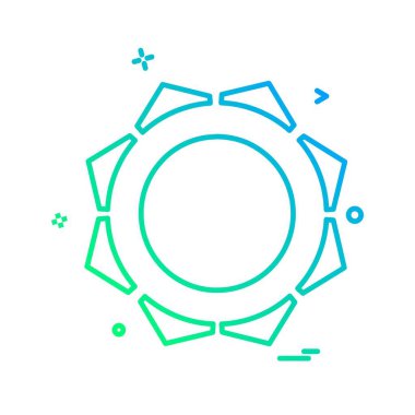 Güneş simgesi tasarım vektörü